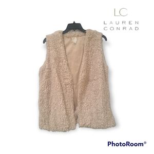 Lauren Conrad Runway Faux Fur Vest Large